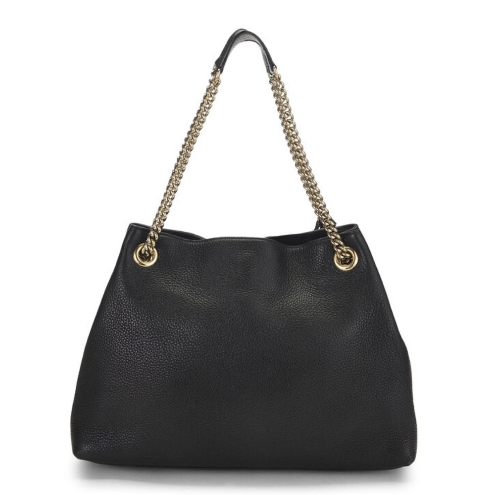 GUCCI Black Leather Soho Chain Tote - Picture 2 of 13